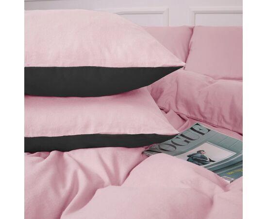 Постільна білизна MirSon 002-008 Black/Pink Фланель 2x143x210 Сімейний (2200009661877), зображення 6