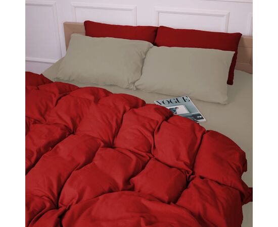 Постільна білизна MirSon 004-009 Cappuchino/Red Фланель 2x143x210 Сімейний (2200009658976), зображення 6