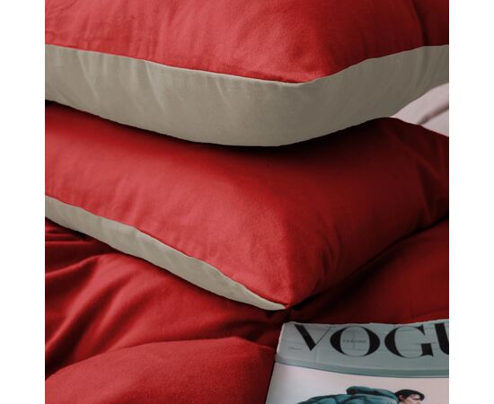 Постільна білизна MirSon 004-009 Cappuchino/Red Фланель 2x143x210 Сімейний (2200009658976), зображення 7