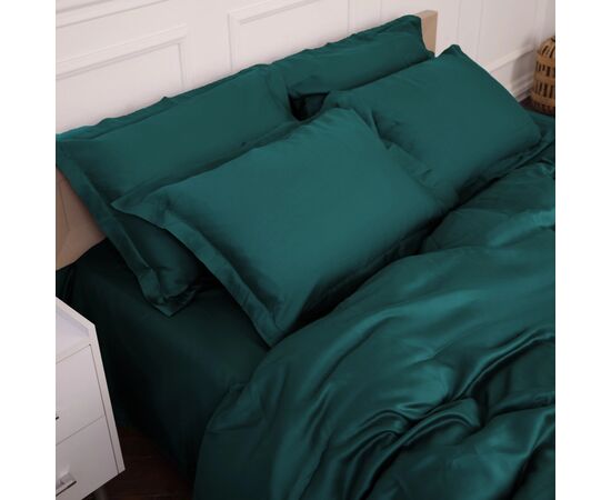 Постельное белье MirSon Tencel №07 Emerald 175х210 двуспальный (2200009370984), изображение 7