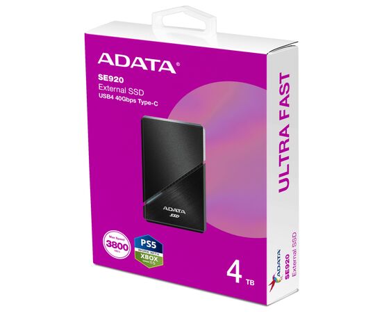 Накопичувач SSD USB 4.0 4TB SE920 ADATA (SE920-4TCBK), зображення 9