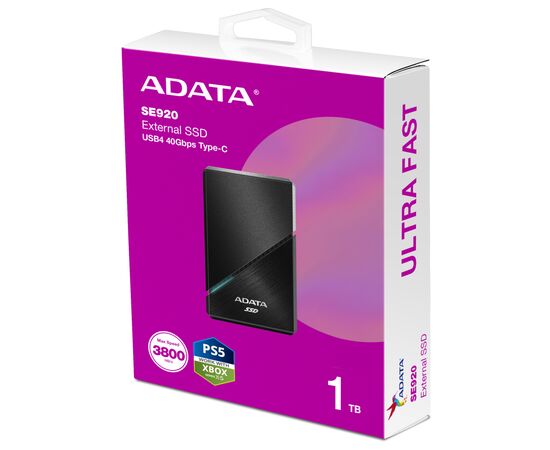 Накопичувач SSD USB 4.0 1TB SE920 ADATA (SE920-1TCBK), зображення 9