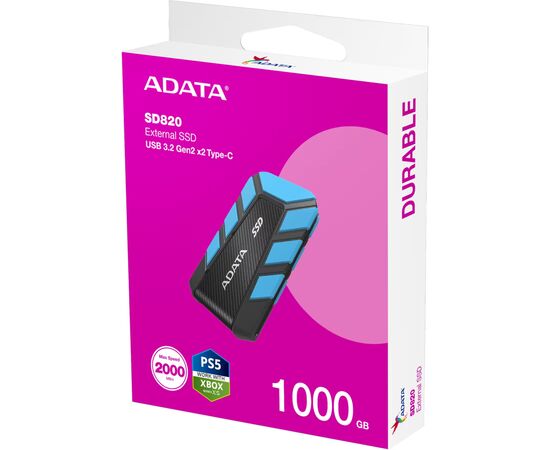 Накопичувач SSD USB 3.2 1TB SD820 ADATA (SD820-1000G-CBU), зображення 6