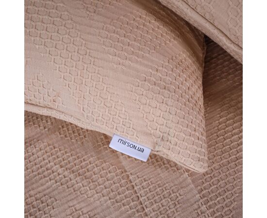 Постільна білизна MirSon №20-01 Waffle Bej 220х240 King Size (2200011032597), зображення 2