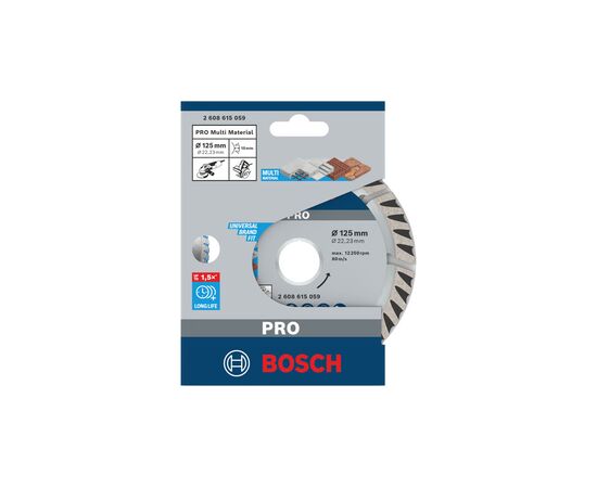 Диск пильний Bosch Standart for Universal 125-22.23, по бетону (2.608.615.059), зображення 2