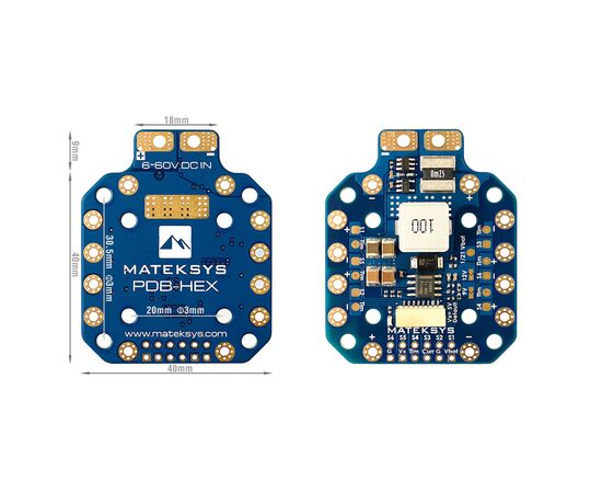 Плата розподілу живлення (PDB) MATEK PDB HEX (PDB-HEX), зображення 2