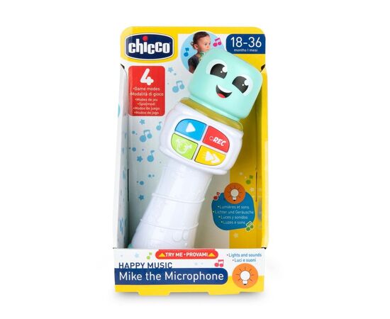 Развивающая игрушка Chicco музыкальная Микрофон Майк (12121.00), изображение 4
