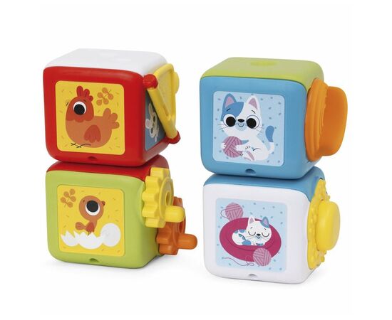 Развивающая игрушка Chicco Мультисенсорные кубики Монтессори 2 в 1 (11857.00), изображение 4