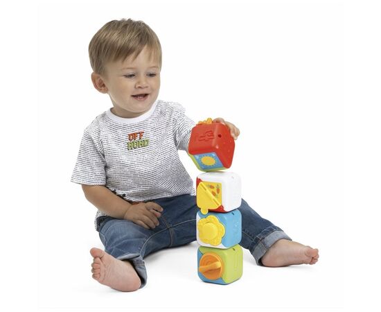 Развивающая игрушка Chicco Мультисенсорные кубики Монтессори 2 в 1 (11857.00), изображение 5