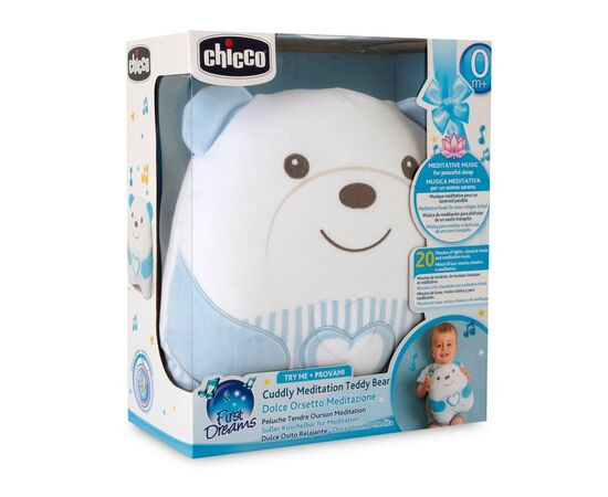 Мягкая игрушка Chicco мягкая музыкальная Успокаивающий медвежонок голубой (12266.20), изображение 3