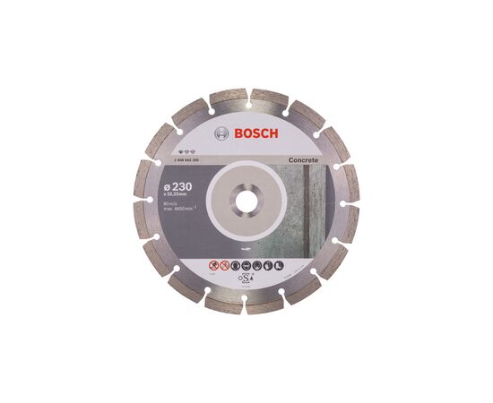 Диск пильний Bosch Standard for Concrete 230-22.23, по бетону (2.608.602.200)