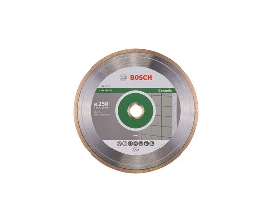 Диск пильный Bosch алмазный Standard for Ceramic, 250 мм, 25.4-30мм, 1.6мм, 7мм (2.608.602.539)