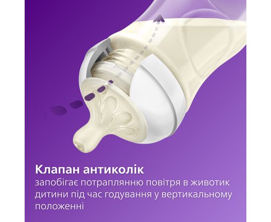 Пляшечка для годування Philips AVENT Natural Природний потік 240 мл склаяна (SCY933/01), зображення 5