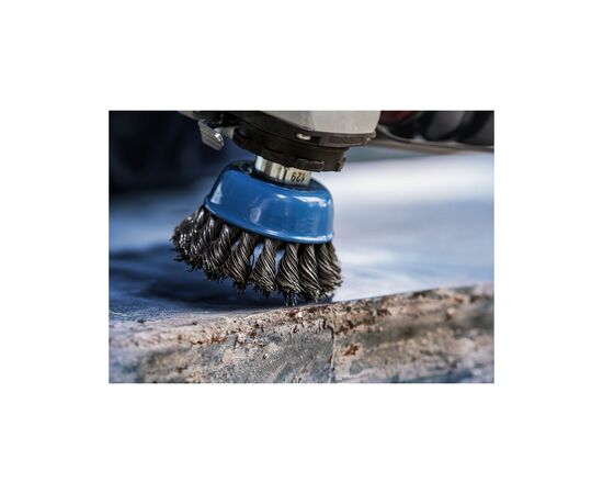 Щітка для електроінструменту Bosch Professional чашкова, сталь, 75мм, 0.5мм, M14 (1.608.622.029), зображення 6