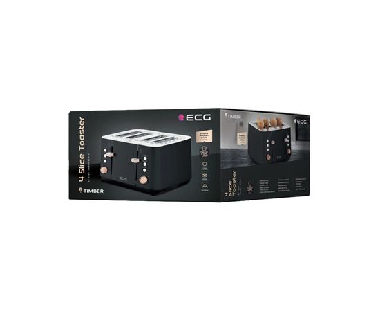 Тостер ECG ST 4768 Timber Black, зображення 11