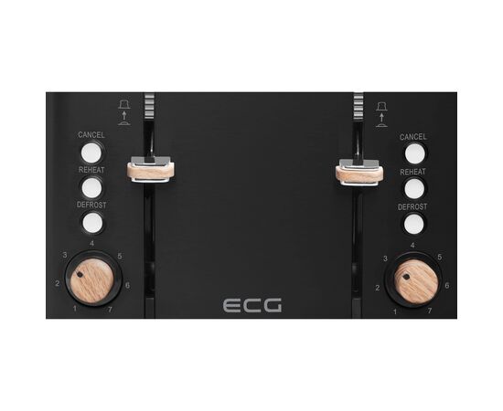 Тостер ECG ST 4768 Timber Black, зображення 5