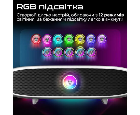 Акустическая система Promate Delta-X 20W White (delta-x.white), изображение 9