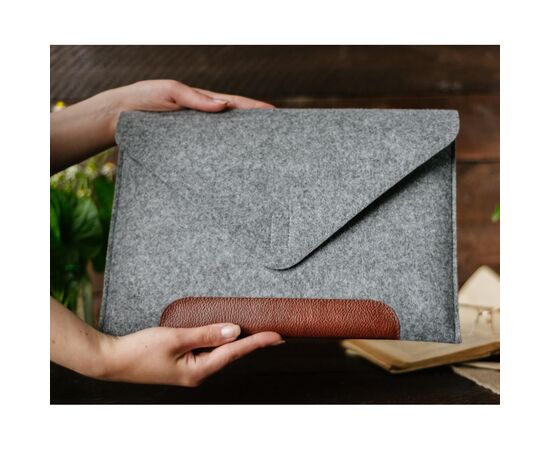 Чехол для ноутбука Gmakin 13.3" GM10 Grey/Brown, для MacBook Air/Pro 13.3 (GM10), изображение 10