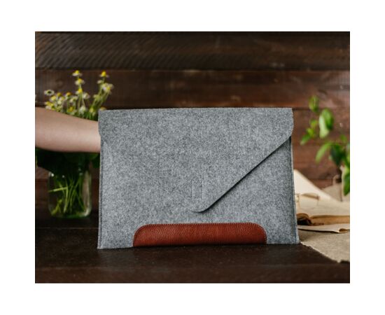 Чехол для ноутбука Gmakin 13.3" GM10 Grey/Brown, для MacBook Air/Pro 13.3 (GM10), изображение 9