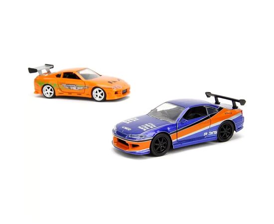 Машина Jada набiр автомоделей Fast and Furious Nissan Silvia S15 і Toyota Supra (253202017), зображення 2