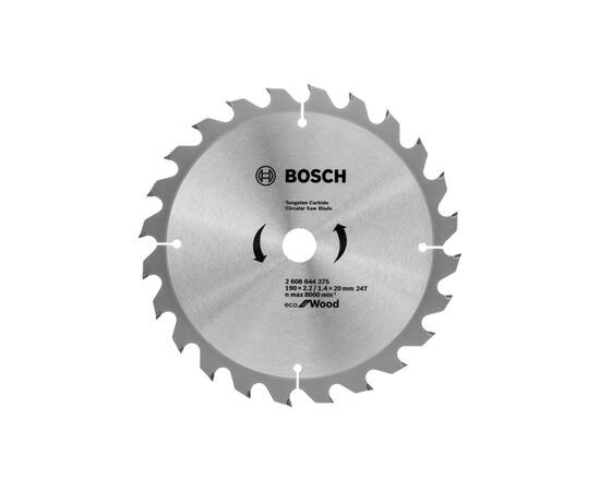 Круг отрезной Bosch Professional Eco for Wood 190x20/16-24T (2.608.644.375)