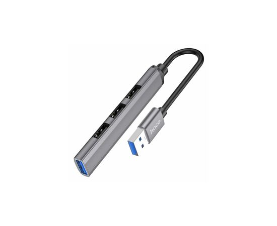 Концентратор HOCO USB to USB 3.0 + 3xUSB 2.0 metal gray (6931474765468), изображение 2