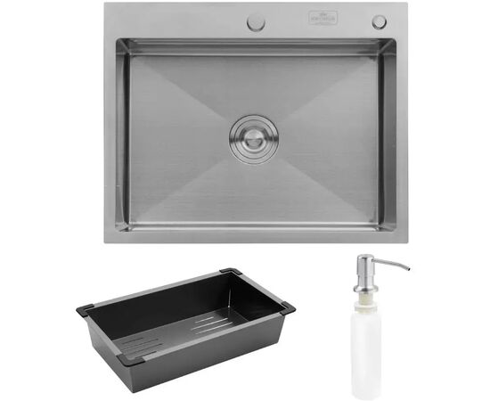 Мойка кухонная Kroner KRPGeburstet-6350HM (CV031452)