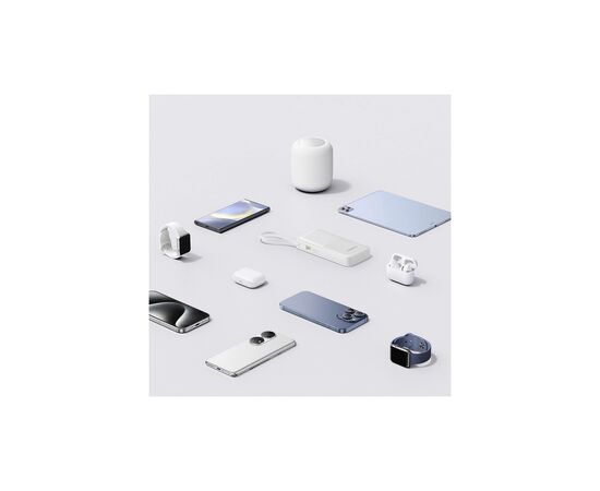 Батарея универсальная Baseus Bipow 2 20000mAh 20W with USB-C cable white (P10077101213-01), изображение 7