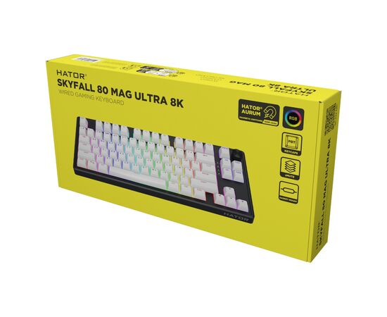 Клавіатура Hator Skyfall 80 MAG Ultra 8K Wireless Black/White (HTK1880UA), зображення 6