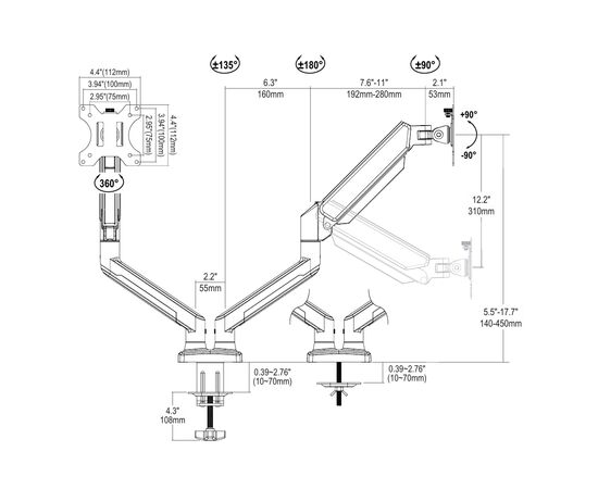 Кронштейн Vinga TD32-1152-L, изображение 7