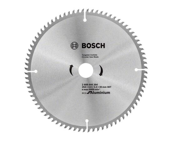 Круг відрізний Bosch пиляльний Eco for Aluminium 254x30-80T (2.608.644.394)
