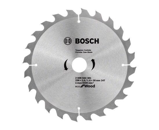 Круг відрізний Bosch пиляльний Eco for Wood 230x30-24T (2.608.644.381)