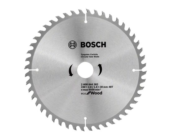 Круг отрезной Bosch пильный Eco for Wood 230x30-48T (2.608.644.382)