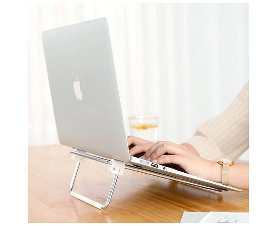 Подставка для ноутбука Ugreen LP230 Foldable Desktop Laptop Stand Silver (80348), изображение 3
