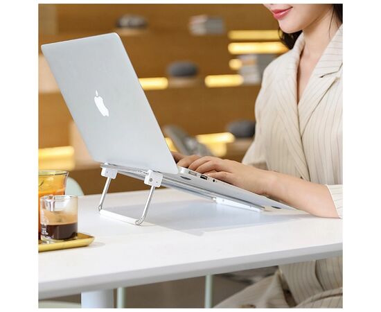 Подставка для ноутбука Ugreen LP230 Foldable Desktop Laptop Stand Silver (80348), изображение 5