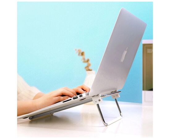 Подставка для ноутбука Ugreen LP230 Foldable Desktop Laptop Stand Silver (80348), изображение 6