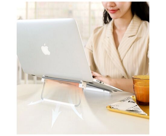Подставка для ноутбука Ugreen LP230 Foldable Desktop Laptop Stand Silver (80348), изображение 8