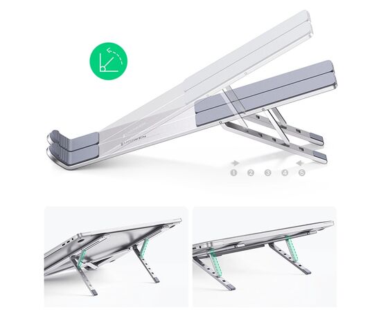 Подставка для ноутбука Ugreen LP451 Foldable Holder for Laptop Silver (40289), изображение 2