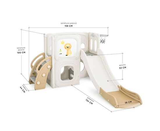 Игровая площадка Mealux Tower (KD-B013 White/Brown), изображение 2