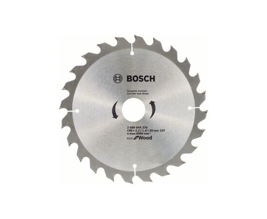 Круг отрезной Bosch optiline Eco, 190x30мм, 24T (2.608.644.376)