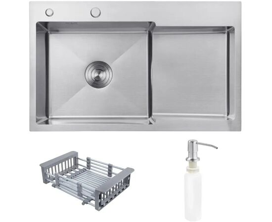 Мойка кухонная Kroner Geburstet-7848LHM (CV030021)