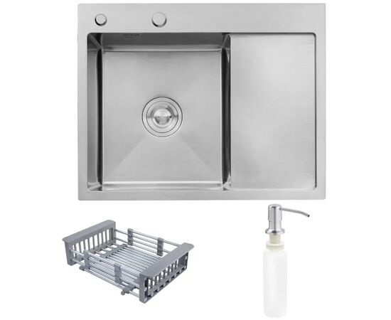 Мойка кухонная Kroner Geburstet-6350LHM (CV031320)