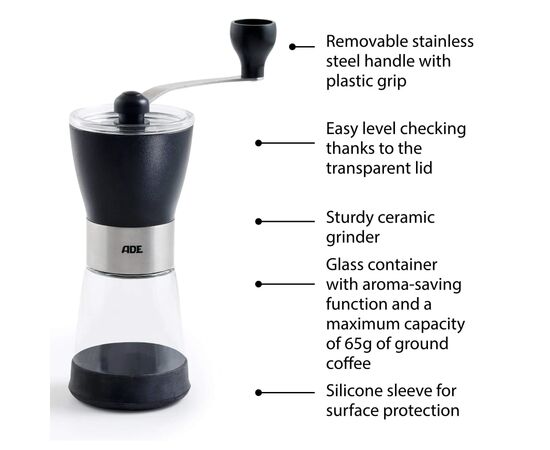 Кавомолка ручна АDЕ KG2000, зображення 4