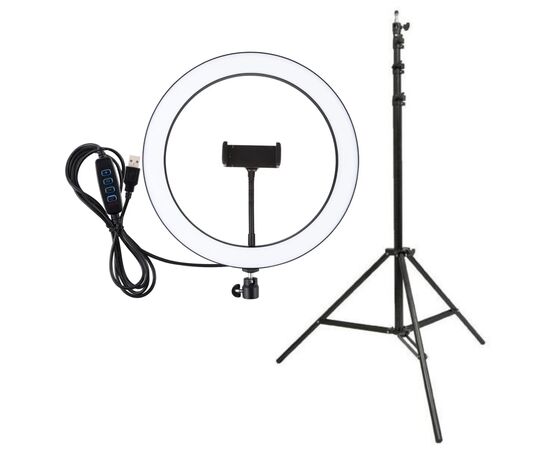 Набор блогера UFT LED лампа 30 см + штатив 2м + держатель (UFTTLL04), изображение 4