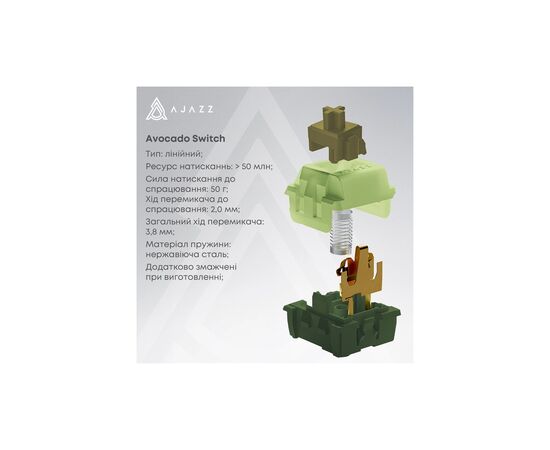 Клавиатура Ajazz AK820 MAX Avocado Switch Black RGB USB/Wireless/Bluetooth UA Black (AK820MAX-AS-BG), изображение 11