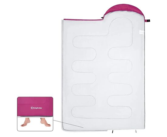 Спальный мешок KingCamp Oasis 250 Rosered (KS3121_ROSERED_L_01), изображение 2