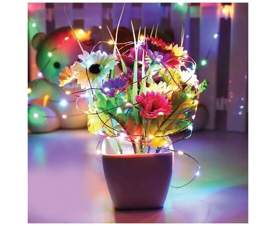 Гирлянда ColorWay Роса LED 100 10 м 8 функций разноцветная USB (CW-G-100L10NUMC), изображение 3