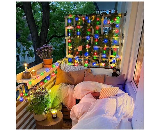 Гирлянда ColorWay Роса LED 100 10 м 8 функций разноцветная USB (CW-G-100L10NUMC), изображение 6