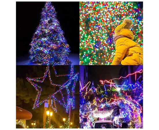 Гирлянда ColorWay Роса LED 100 10 м 8 функций разноцветная USB (CW-G-100L10NUMC), изображение 7