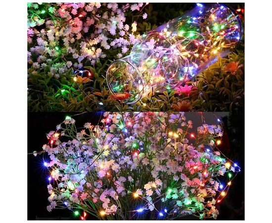 Гирлянда ColorWay Роса LED 100 10 м 8 функций разноцветная USB (CW-G-100L10NUMC), изображение 9